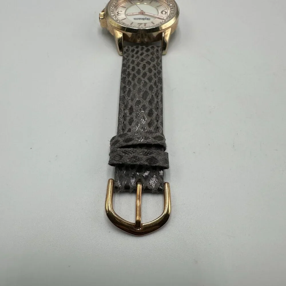 3/$30 Style & Co  Watch Women Rose Gold Tone Grey Snake Print Band 9 Inch